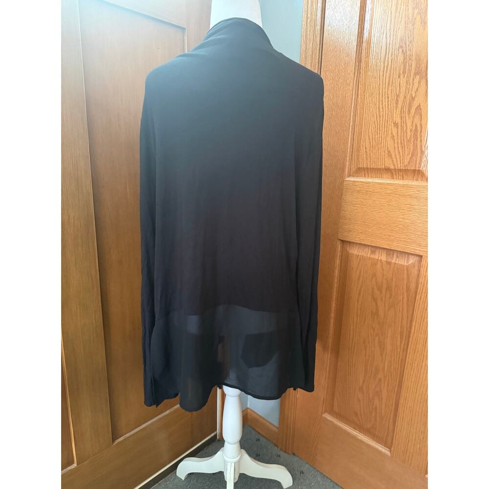 August Moon Light Weight Black Cardigan Size Large - Picture 4 of 6